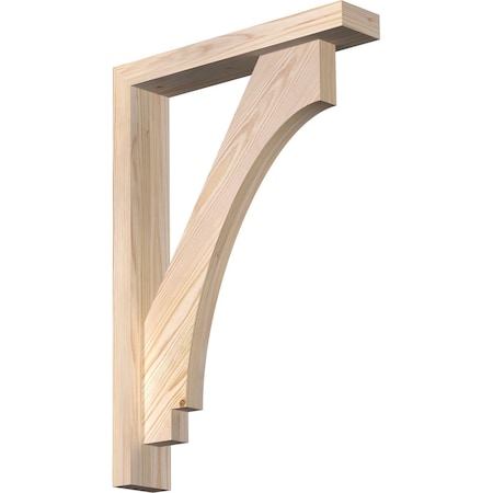 Ekena Millwork Imperial Block Smooth Bracket w/ Offset Brace, Douglas Fir, 3 1/2"W x 18"D x 26"H BKT0402X18X26IMP05SDF